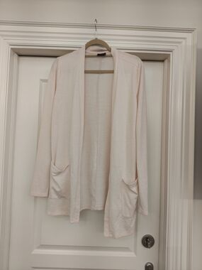 VILA Pale Pink Open-Front Cardigan